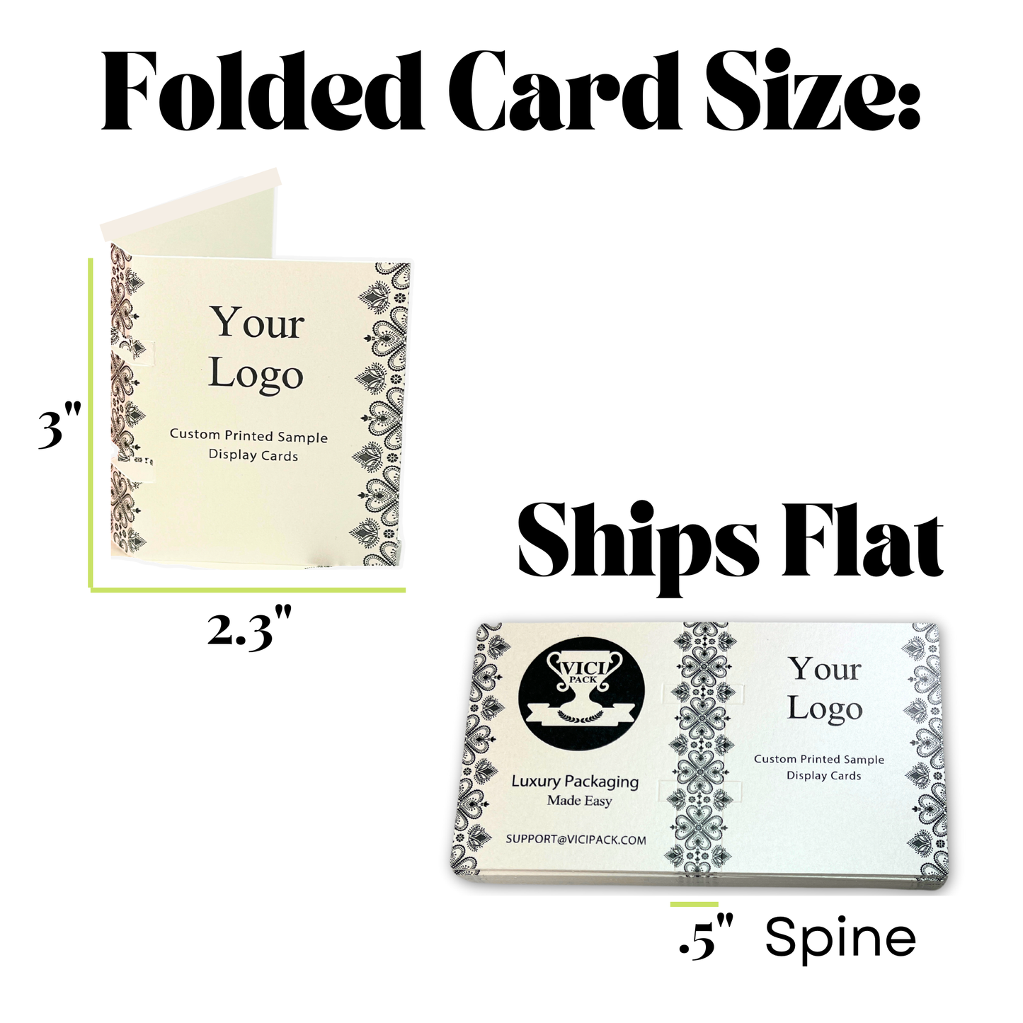 Perfume Display Cards – Elegant AND Customizable for 1ml/2ml: Black Pearl