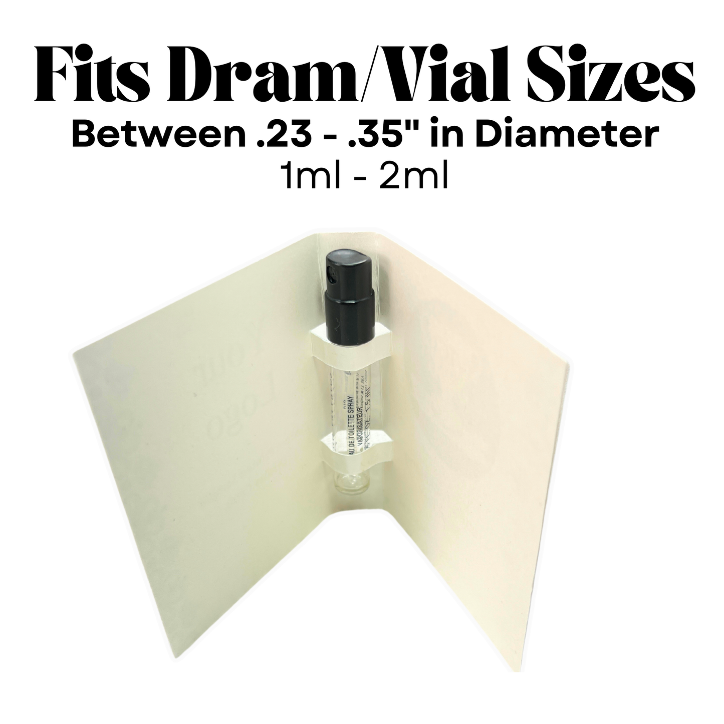Perfume Display Cards – Elegant AND Customizable for 1ml/2ml: Black Pearl