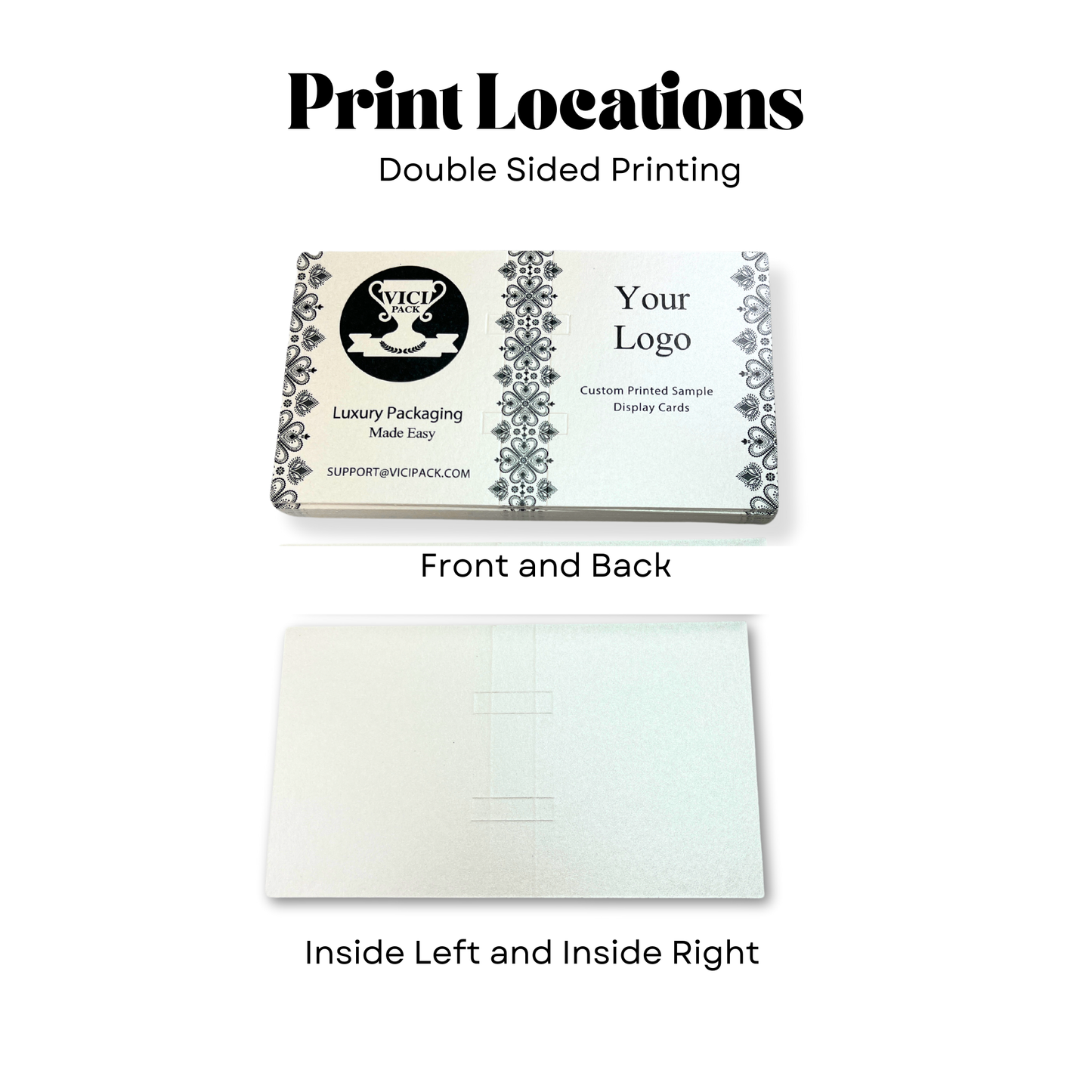 Perfume Display Cards – Elegant AND Customizable for 1ml/2ml: Black Pearl