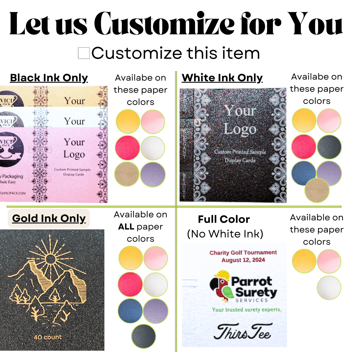 Perfume Display Cards – Elegant AND Customizable for 1ml/2ml: Lavender Pearl