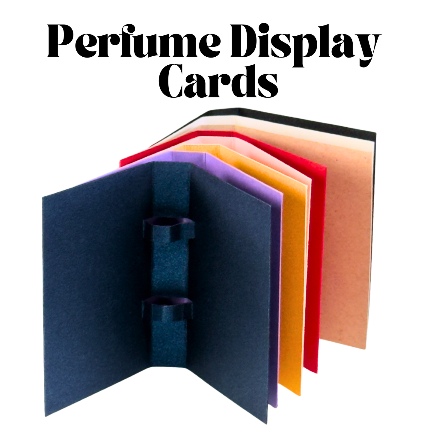 Perfume Display Cards – Elegant AND Customizable for 1ml/2ml: Black Pearl