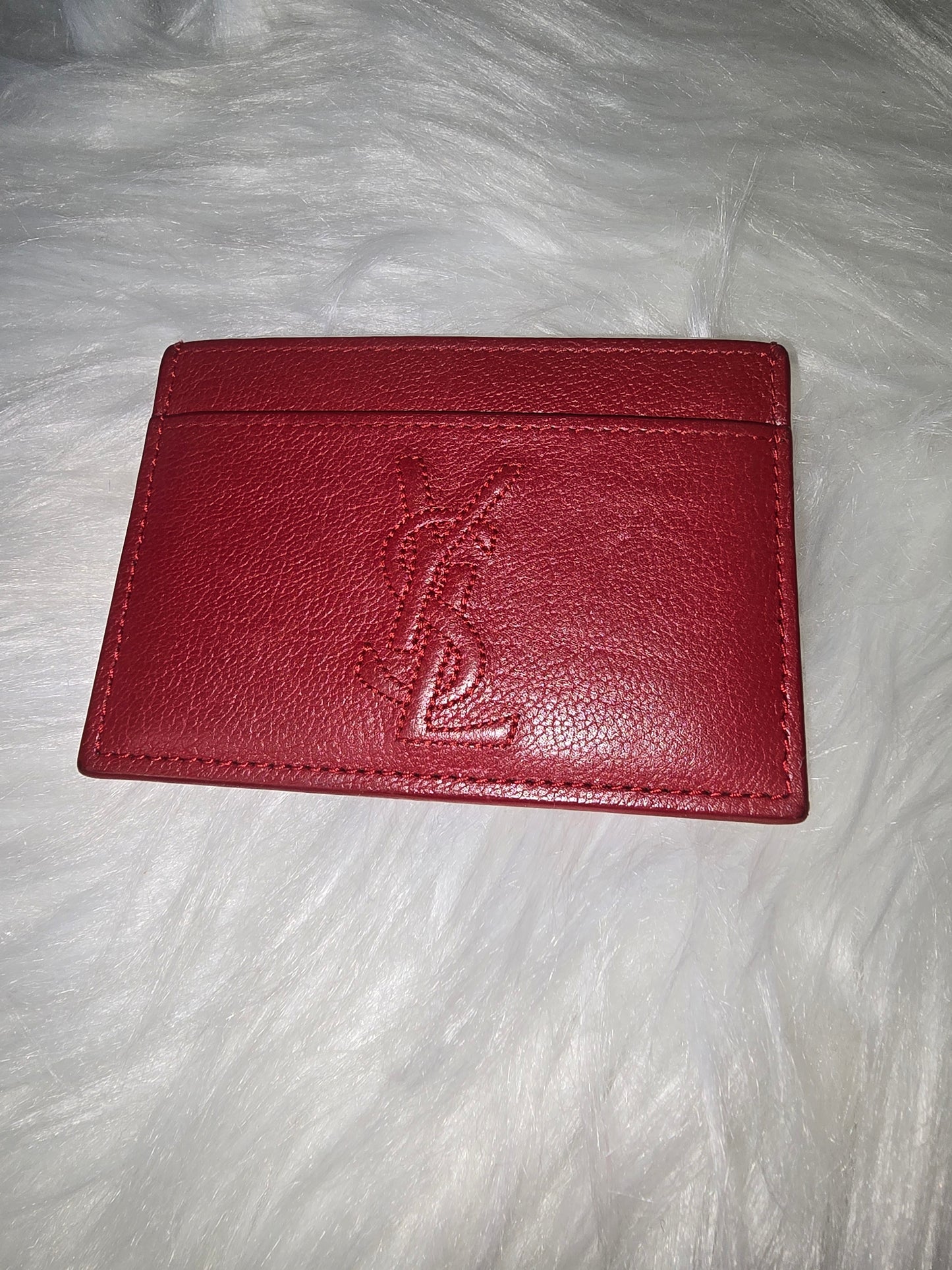 Pre-Owned YSL red cardholder