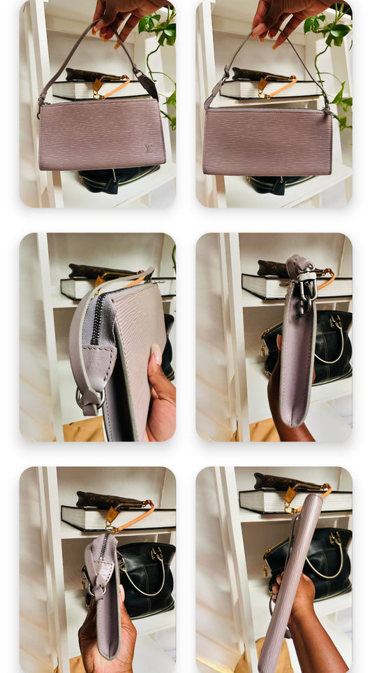 Pre-Owned Louis Vuitton Epi Lilac Pochette