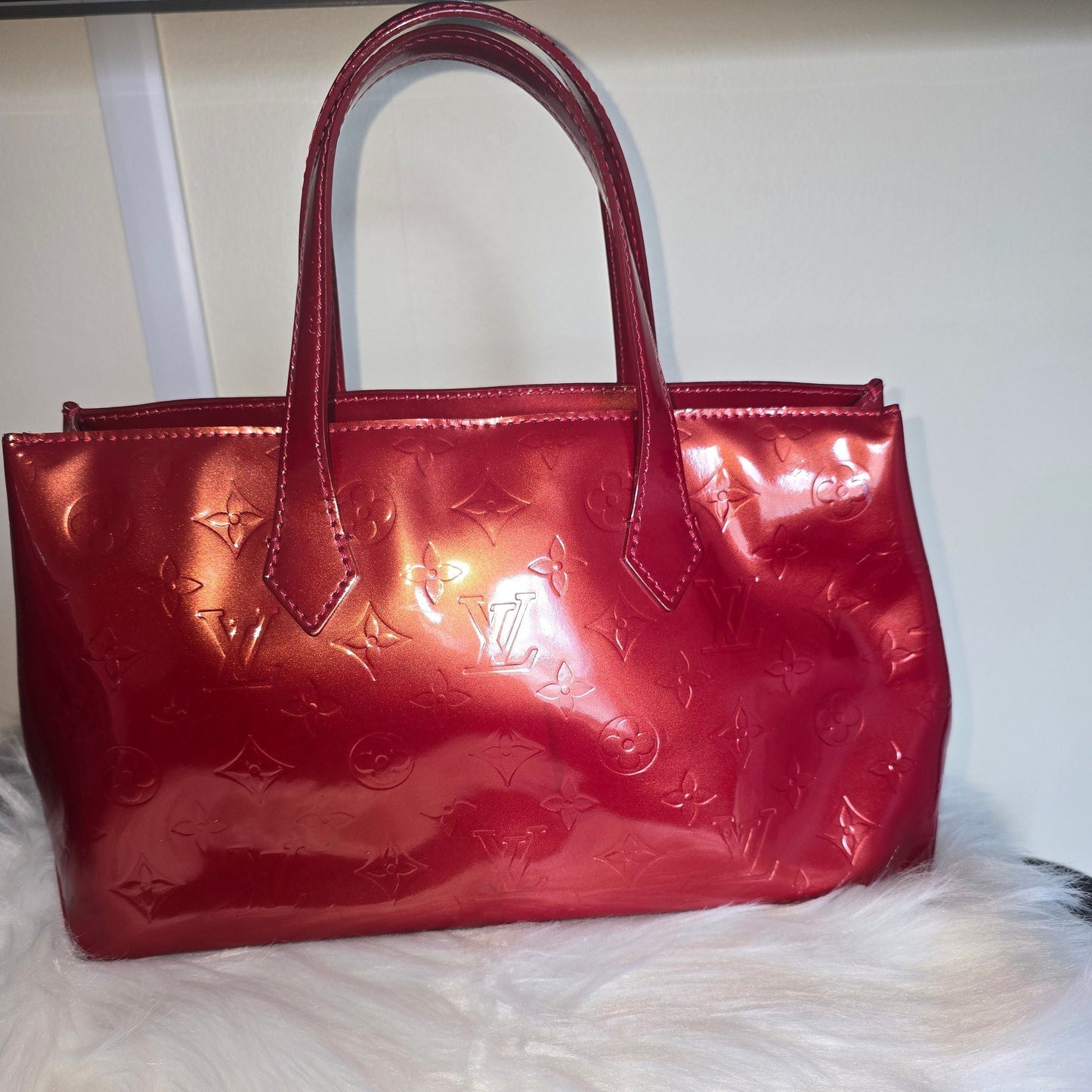 Louis Vuitton Red Vernis Tote