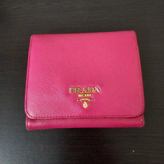 Prada wallet (deep pink)